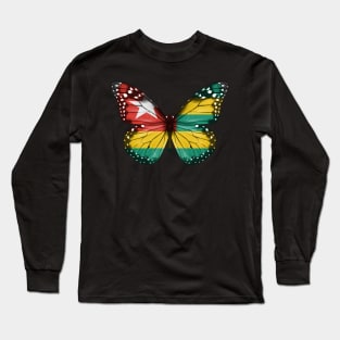 Togolese Flag  Butterfly - Gift for Togolese From Togo Long Sleeve T-Shirt